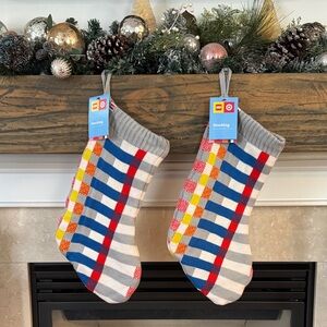 LEGO Target Christmas Stocking Block Stripe Sweater Knit Holiday 2021 Exclusive